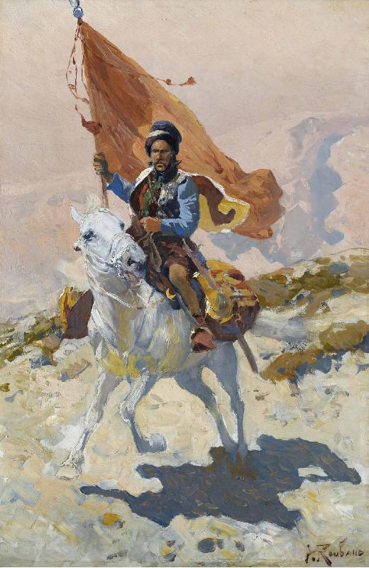 Franz Roubaud Circassian rider Germany oil painting art